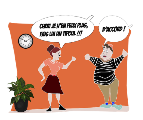 Un couple en situation de dispute